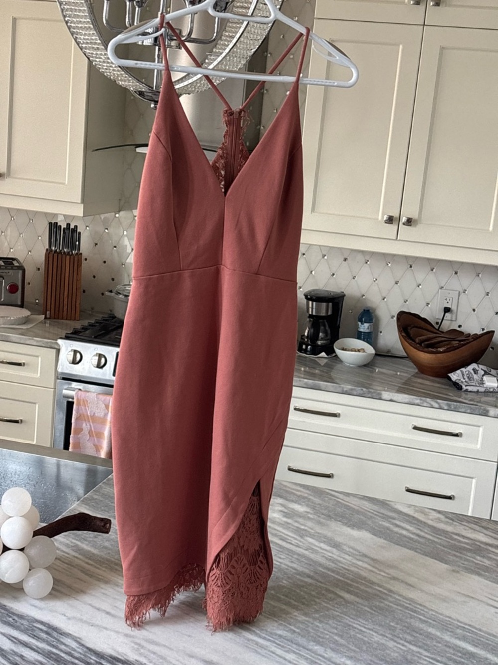 Astr Slip Dress in Terracotta colour  size medium new with attached tags